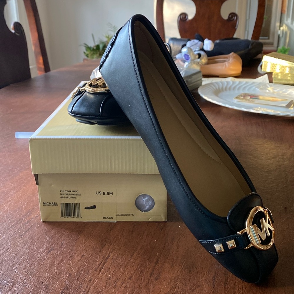 New Pair of Michael Kors Fulton Moc.  Worn once in house only for comfort.